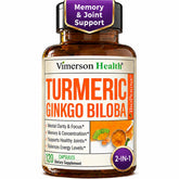 Vimerson Health Ginkgo Biloba Turmeric Capsules front view