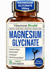 Vimerson Health Magnesium Glycinate 200mg supplement bottle front view
