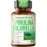 Vimerson Health Spirulina and Chlorella Capsules 800mg front view