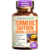 Vimerson Health Turmeric & Saffron Supplement bottle front view