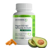 Vita Pioneering Research Vitamin D3 & K2 capsules front view