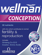 Vitabiotics Wellman Conception Multivitamin Tablets front view