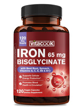 Vitacook Iron Glycinate Capsules 65mg front view