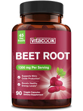 Vitacook Organic Beet Root Capsules front view with label