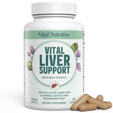 VITAL NUTRITIVE Milk Thistle Liver Support Supplement front view
