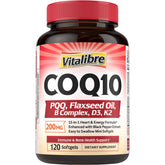Vitalibre CoQ10 200mg softgel front view