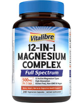 Vitalibre Magnesium Complex 12-In-1 500mg capsules front view