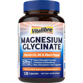 Vitalibre Magnesium Glycinate 420mg front view