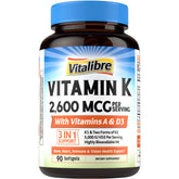 Vitalibre Vitamin K1 Supplement front view with packaging