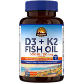 Vitalitown D3 K2 Fish Oil Supplement front view
