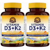 Vitalitown Vitamin D3 + K2 softgels front view