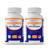 Vitamatic Advanced Sleep Supplement 120 vegetarian capsules front view