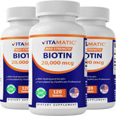 Vitamatic Biotin Hair Skin & Nail Vitamins front view
