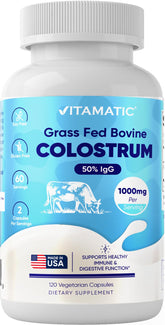 Vitamatic Bovine Colostrum Supplement 1000 mg front view