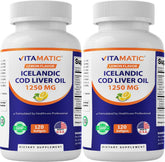 Vitamatic Cod Liver Oil Softgel Capsules front view