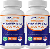 Vitamatic Fast Dissolve B12 Supplement front view with packaging