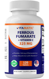 Vitamatic Iron Supplement 325 mg tablet front view