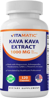Vitamatic Kava Kava Root Extract 1000mg front view