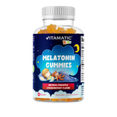 Vitamatic Kids Melatonin Gummies 1mg front view with packaging