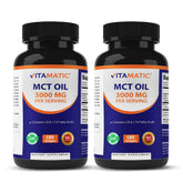 Vitamatic MCT Oil Capsules front view with packaging