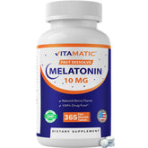 Vitamatic Melatonin 10 mg fast dissolve tablets front view