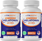Vitamatic Melatonin 20 mg fast dissolve tablets front view