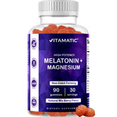 Vitamatic Melatonin 30mg Magnesium 200mg Gummies front view