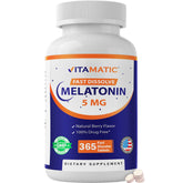 Vitamatic Melatonin 5 mg fast dissolve tablets front view