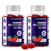 Vitamatic Melatonin Gummies 10mg Strawberry flavour front view