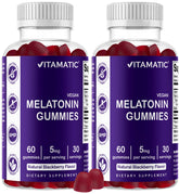 Vitamatic Melatonin Gummies bottle front view with label