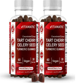 Vitamatic Tart Cherry Gummies front view with packaging