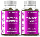 Vitamatic Thyroid Support Gummies front view with apple flavour