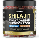 Vitamax Shilajit Gummies front view with packaging