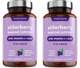 Vitamin Bounty Elderberry 5-in-1 daily wellness Support Capsules front view
