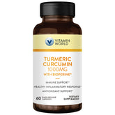 Vitamin World Turmeric Curcumin 1000mg supplement bottle front view