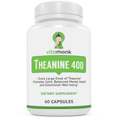 VitaMonk L-Theanine 400mg capsules front view