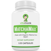 VitaMonk Matcha Green Tea Capsules bottle front view