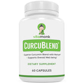 VitaMonk Turmeric Curcumin Ginger Complex 600mg Capsules front view