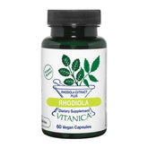Vitanica Rhodiola Extract Plus vegetarian capsules front view