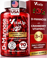 VitaUp Cranberry D-Mannose Capsules front view with packaging