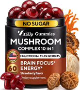 VitaUp Lion's Mane Gummies front view with packaging