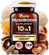 VitaUp Lion's Mane Mushroom Capsules front view with label