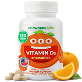 VitaWorks Vitamin D3 1000 IU chewable tablets front view