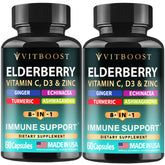 VITBOOST Elderberry Supplement front view with packaging