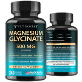 VITBOOST Magnesium Glycinate Chelate 240 Veggie Capsules front view