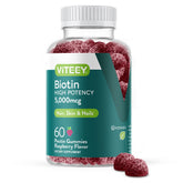 Viteey Biotin Gummies 60 Count bottle front view