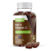 Viteey Iron Gummies 60 count front view with packaging
