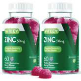 Viteey Zinc Gummies 120 count front view with berry flavour
