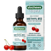 vivchews Methyl B12 Liquid Drops 3000 mcg cherry flavour front view