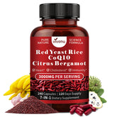 VivoNu Red Yeast Rice with CoQ10 240 capsules front view